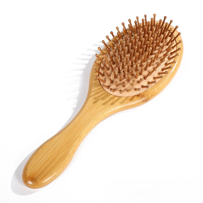 Bamboo Hair Brush - 1개 대나무 패들 쿠션 헤어 브러시