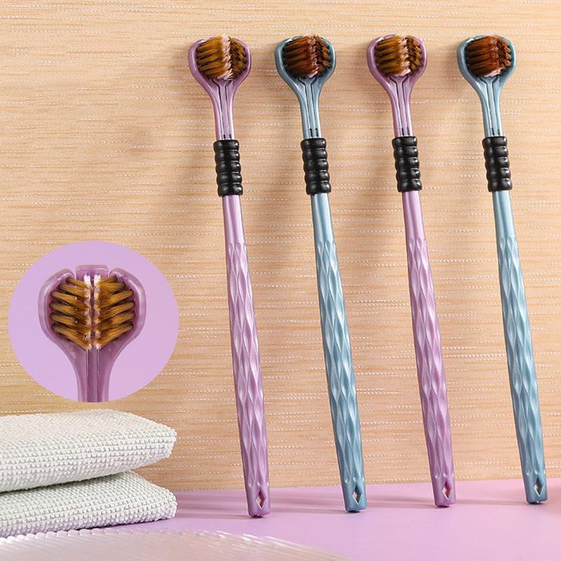 Hair Care Zone - Z.2pcs 3D 스테레오 3면 칫솔 초극세