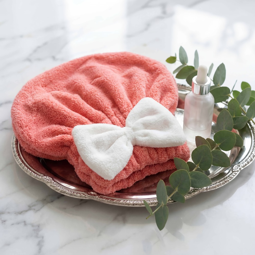 Hair Turban Towel - 마이크로파이버 헤어 드라이캡, 퀵 드라이 헤어