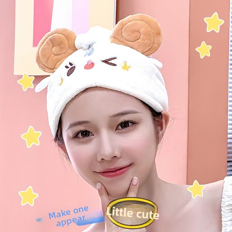 귀여운 카와이 양털 드라이 헤어 캡 초흡수 퀵 드라이  - Hair Turban Towel 리뷰 및 가격