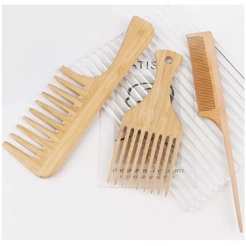 1Pcs 천연 대나무 나무 머리 빗 여성을위한 정전기  - Bamboo Hair Brush 리뷰 및 가격