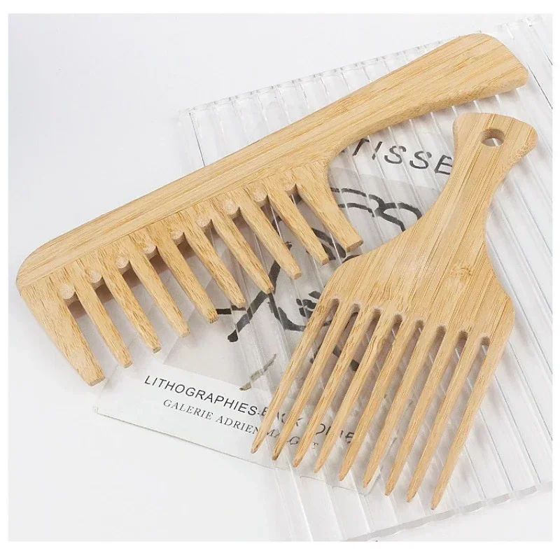 1Pcs 천연 대나무 나무 머리 빗 여성을위한 정전기  - Bamboo Hair Brush 리뷰 및 가격