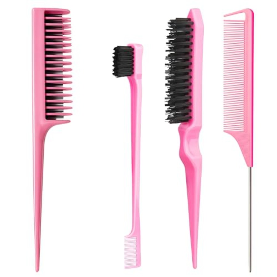 여성 및 소녀용 헤어 브러쉬 세트: 핑크 4종 3열 티 - Bamboo Hair Brush 리뷰 및 가격
