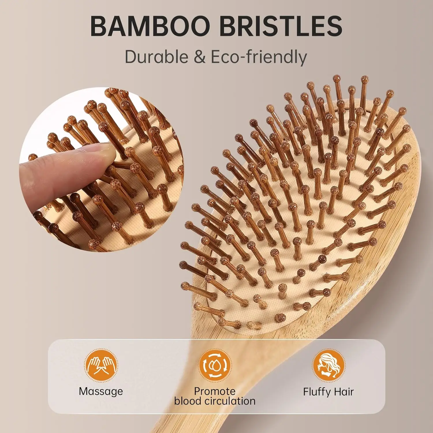 천연 대나무 패들 에어쿠션 헤어 브러쉬 두피 마사지 정 - Bamboo Hair Brush 리뷰 및 가격