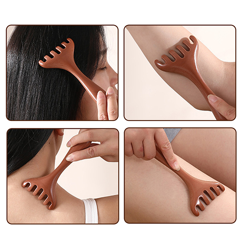Z. 넓은 빗살과 긴 손잡이가 있는 경락 마사지 빗,  - Hair Care Zone 리뷰 및 가격