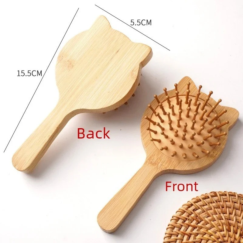 1개 신제품 헤어 케어 나무 빗 패들 쿠션 헤어 브러쉬 - Bamboo Hair Brush 리뷰 및 가격