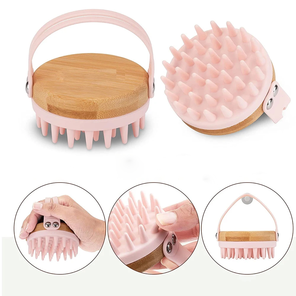 새로운 두피 마사지 샴푸 브러시 나무 습식 및 건식 모 - Bamboo Hair Brush 리뷰 및 가격