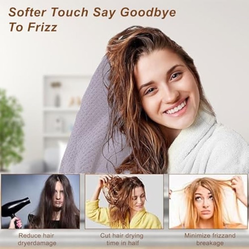 여성용 긴 곱슬머리, 젖은 머리용 초흡수성 빠른 건조  - Hair Turban Towel 리뷰 및 가격