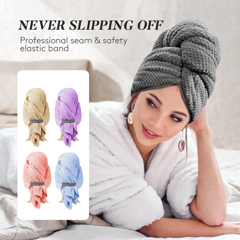 초흡수성 특대형 마이크로파이버 헤어 타월 랩, 빠른 건 - Hair Turban Towel 리뷰 및 가격