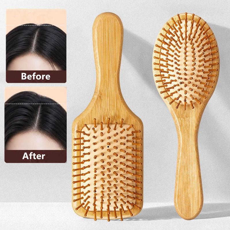 {MAX-66} 천연 대나무 패들 빗 에어 쿠션 빗 두 - Bamboo Hair Brush 리뷰 및 가격