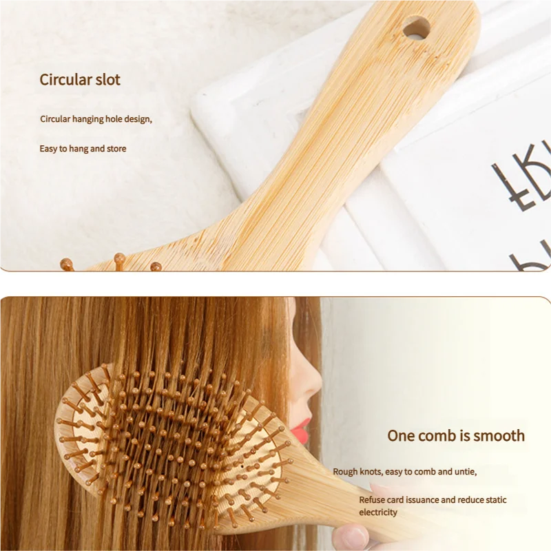 대나무 헤어 브러시 여성용 스타일링 헤어 빗 헤어브러시 - Bamboo Hair Brush 리뷰 및 가격