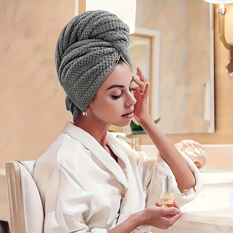 여성용 퀵 드라이 헤어 타월 랩 (두꺼운/곱슬머리용)  - Hair Turban Towel 리뷰 및 가격