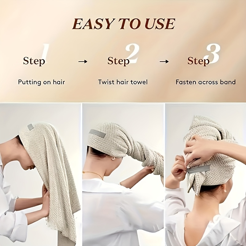 여성용 퀵 드라이 헤어 타월 랩 (두꺼운/곱슬머리용)  - Hair Turban Towel 리뷰 및 가격