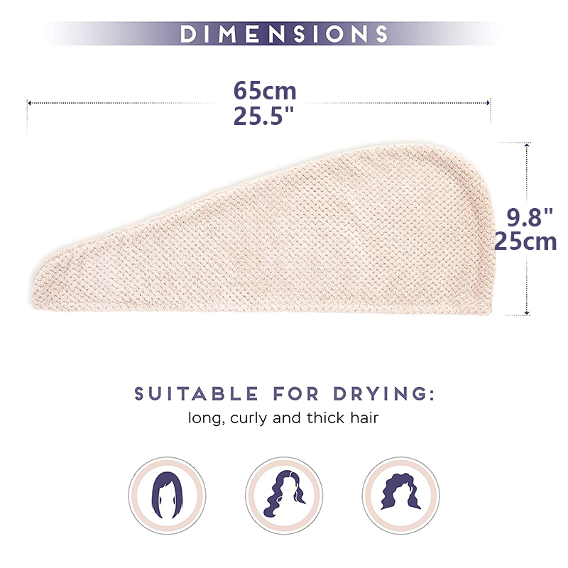 여성용 드라이 헤어 타월 (드라이 헤어 캡) - 코랄  - Hair Turban Towel 리뷰 및 가격