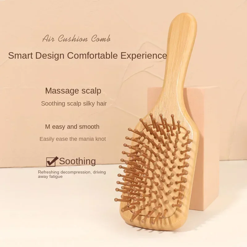 프리미엄 나무 대나무 두피 마사지 빗 헤어 브러쉬 모발 - Bamboo Hair Brush 리뷰 및 가격