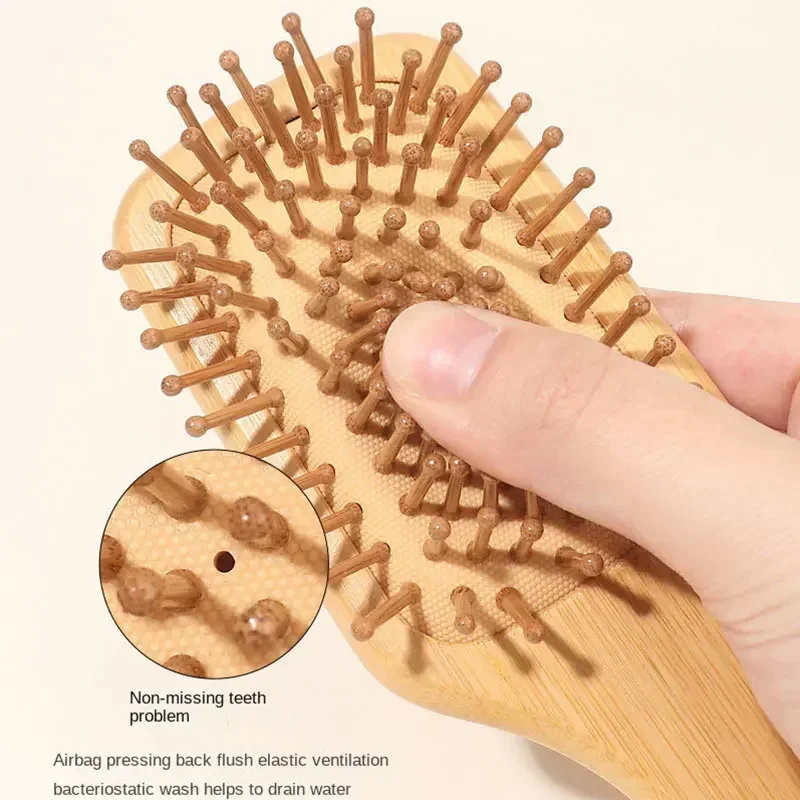 프리미엄 나무 대나무 두피 마사지 빗 헤어 브러쉬 모발 - Bamboo Hair Brush 리뷰 및 가격